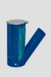 Lochblech-Müllsackständer, für 120-Liter-Säcke, RAL5010 Enzianblau, Deckel silber