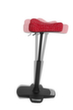Topstar Stehhilfe Sitness Work High Falcon mit Standfuß mit Kippkante, Sitzhöhe 570 - 850 mm, Sitz rot Standard 2 S