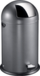 Feuersicherer Abfallbehälter EKO Kickcan, 40 l, grau