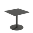 Paperflow Wetterfester Outdoor-Tisch Cross, Breite x Tiefe 800 x 800 mm, Platte schwarz
