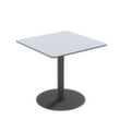 Paperflow Wetterfester Outdoor-Tisch Cross, Breite x Tiefe 800 x 800 mm, Platte grau