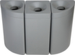 Selbstlöschender Wertstoffbehälter probbax®, 40 l, grau, Kopfteil grau Milieu 2 S