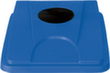 Deckel probbax® für Flascheneinwurf für Wertstoffsammler, blau