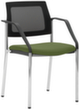 Mayer Sitzmöbel Stapelstuhl myPLANO mit Armlehnen, Sitz Strick (100% Polyester), farngrün