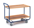 Rollcart Tischwagen mit Holzkästen 775x475 mm, Traglast 150 kg, 2 Etagen