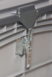 Großbehälter mit abschließbarem Scharnierdeckel, Inhalt 535 l, grau, 4 Lenkrollen Detail 1 S