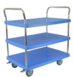 Kunststoff-Servierwagen, Traglast 200 kg, 3 Etagen