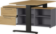 Schreibtisch, C-Fußgestell, Breite 1400 mm, Grandson-Eiche/schwarz Standard 3 S
