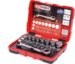 KS Tools 1/4" + 11 mm Durchgangs-Steckschlüssel- und Bit-Satz Standard 3 S