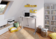 Elektrisch höhenverstellbarer Steh-Sitz-Schreibtisch Mini Office XMST612 Milieu 2 S