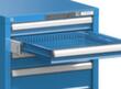 Schubladenschrank Topas C, 6 Schublade(n), RAL7035 Lichtgrau/RAL5010 Enzianblau Detail 2 S