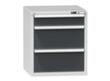 Schubladenschrank Topas B, 3 Schublade(n), RAL7035 Lichtgrau/RAL7016 Anthrazitgrau