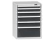 Schubladenschrank Topas B, 5 Schublade(n), RAL7035 Lichtgrau/RAL7016 Anthrazitgrau