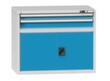Schubladenschrank Topas C, 2 Schublade(n), RAL7035 Lichtgrau/RAL5012 Lichtblau