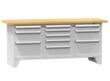 Werkbank Spinell, 11 Schubladen, RAL7035 Lichtgrau/RAL7035 Lichtgrau
