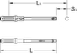 KS Tools 14x18mm ERGOTORQUE®precision Einsteck-Drehmomentschlüssel Technische Zeichnung 1 S