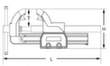 KS Tools Parallel-Schraubstock ohne Drehteller Standard 6 S