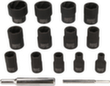 1/4"+1/2" Spiral-Profil-Kraft-Stecknuss-Satz Standard 7 S