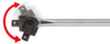 3/4" CHROMEplus Gelenk-Steckgriff Standard 8 S