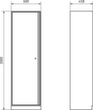 MOBILIO Hochschrank Technische Zeichnung 1 S
