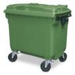 Müllcontainer mit Scharnierdeckel, 660 l, grün