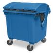 Müllcontainer mit Schiebedeckel, 1100 l, blau