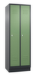C+P Garderobenschrank Classic mit 2 Abteilen und Lüftungsschlitzen, Abteilbreite 300 mm