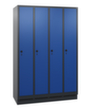 C+P Garderobenschrank Evolo mit 4 Abteilen + glatte Türen, Abteilbreite 300 mm