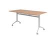 Fahrbarer Klapptisch, Höhe x Breite x Tiefe 750 x 1600 x 800 mm, Platte Nussbaum Standard 2 S