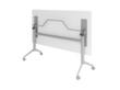 Fahrbarer Klapptisch, Höhe x Breite x Tiefe 750 x 1600 x 800 mm, Platte weiß Standard 3 S