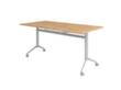 Fahrbarer Klapptisch, Höhe x Breite x Tiefe 750 x 1600 x 800 mm, Platte Asteiche Standard 2 S