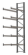 SCHULTE Palettenregal, Breite 1950 mm, für 12 Paletten Technische Zeichnung 1 S