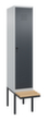 C+P Sitzbank-Spind Classic Plus für Schwarz-Weiß-Trennung, Abteilbreite 400 mm