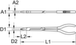 KS Tools Doppelgelenk-Seitenschneider Technische Zeichnung 1 S