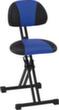 meychair Klappbare Stehhilfe Futura Light AF-SR mit Rückenlehne, Sitzhöhe 550 - 770 mm, Sitz schwarz/blau