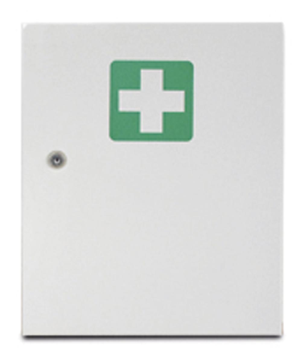actiomedic Erste-Hilfe-Schrank aus Stahl, leer / für Füllung nach DIN 13157