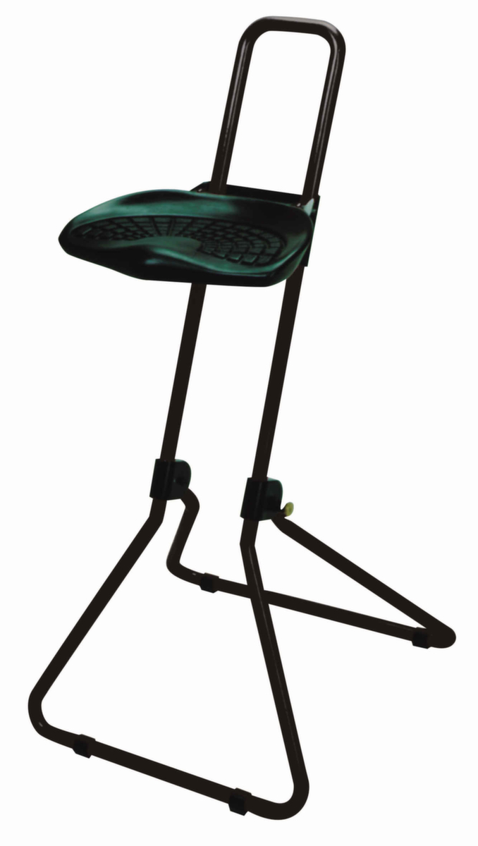 Klappbare Stehhilfe Climatic, Sitzhöhe 650 - 850 mm, Gestell schwarz Standard 1 ZOOM