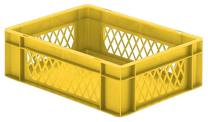 Lakape Euronorm-Stapelbehälter Favorit Wände durchbrochen, gelb, Inhalt 7 l Standard 1 ZOOM