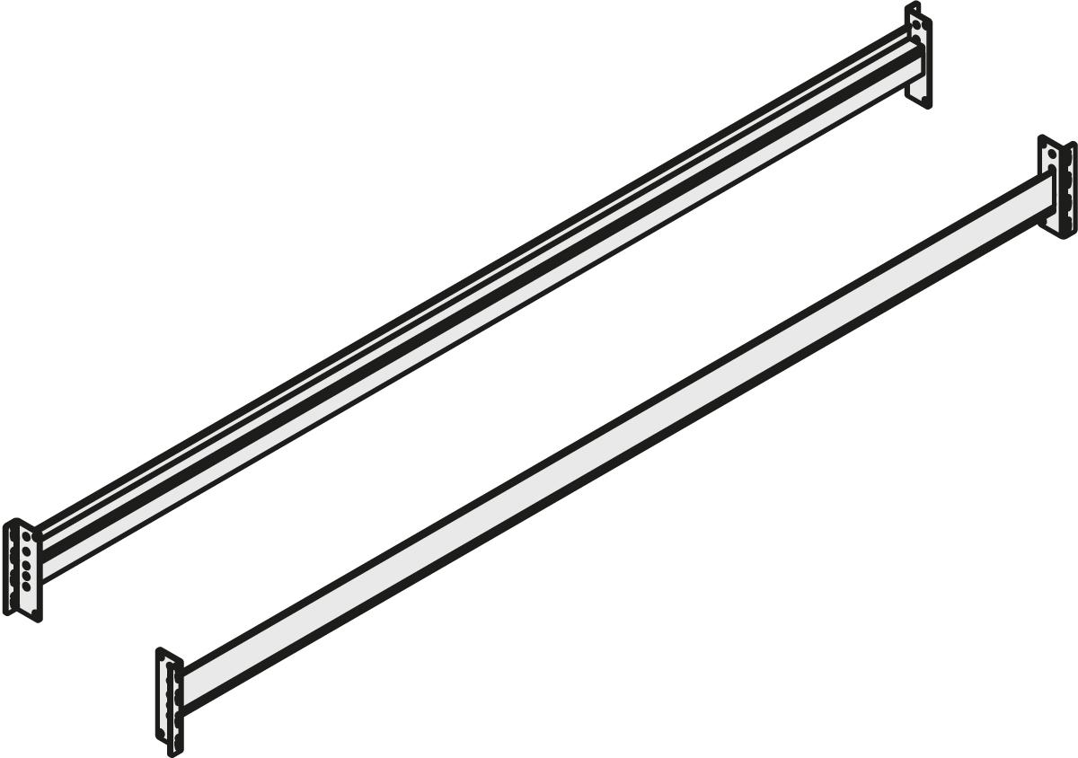 Längstraversen für Weitspannregal, Breite 2700 mm Technische Zeichnung 1 ZOOM