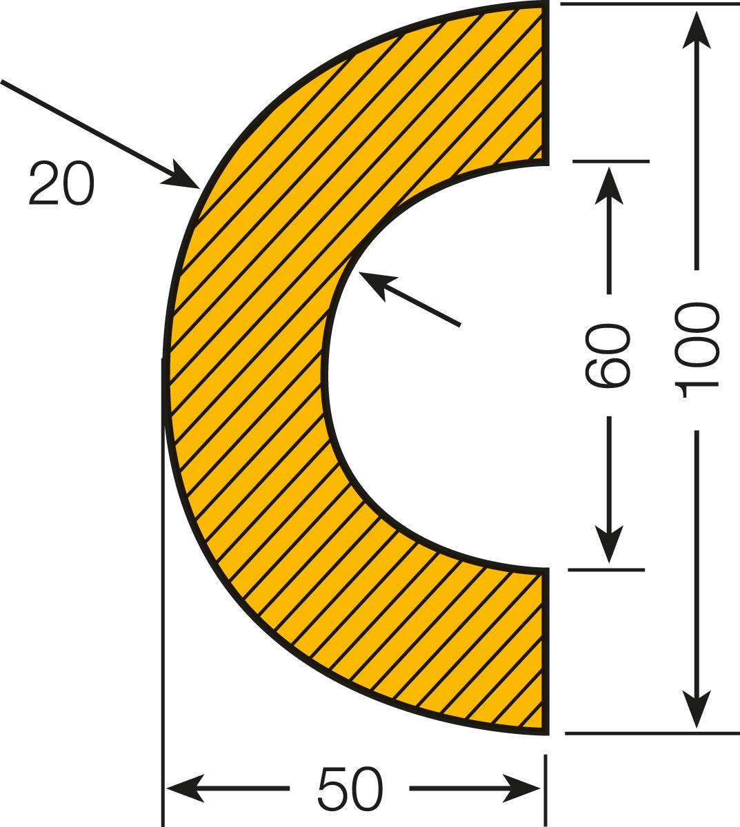 Moravia Rohrschutz in Bogenform Technische Zeichnung 1 ZOOM