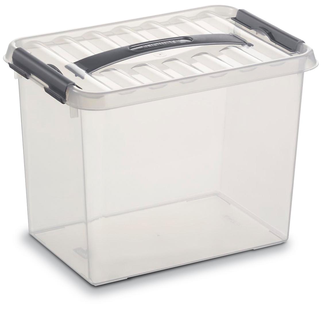 Stapelbare Aufbewahrungsbox, transparent, Inhalt 9 l, Stülpdeckel Standard 1 ZOOM