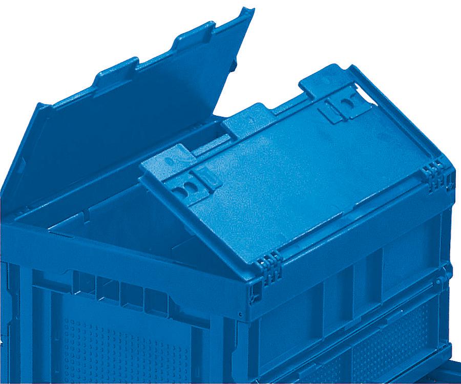 Walther Faltsysteme Faltbox, blau, Inhalt 44 l, Klappdeckel Detail 1 ZOOM
