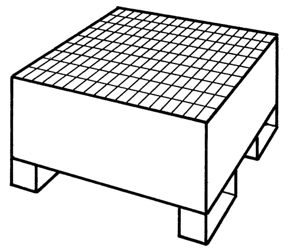 Bauer Auffangwanne, für 1 x 200-Liter-Fass Technische Zeichnung 1 ZOOM