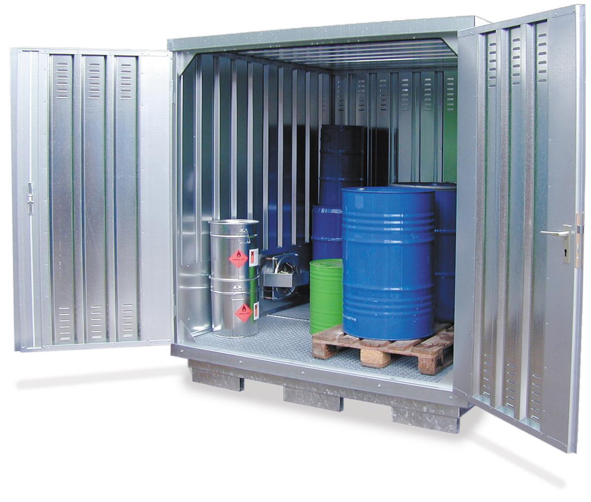 Lacont Gefahrstoff-Container fertig montiert, Lagerung aktiv, Breite x Tiefe 4075 2075 mm