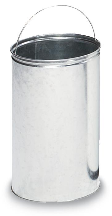 Tretabfallbehälter mit Klappdeckel aus Edelstahl, 22 l, weiß Standard 2 ZOOM