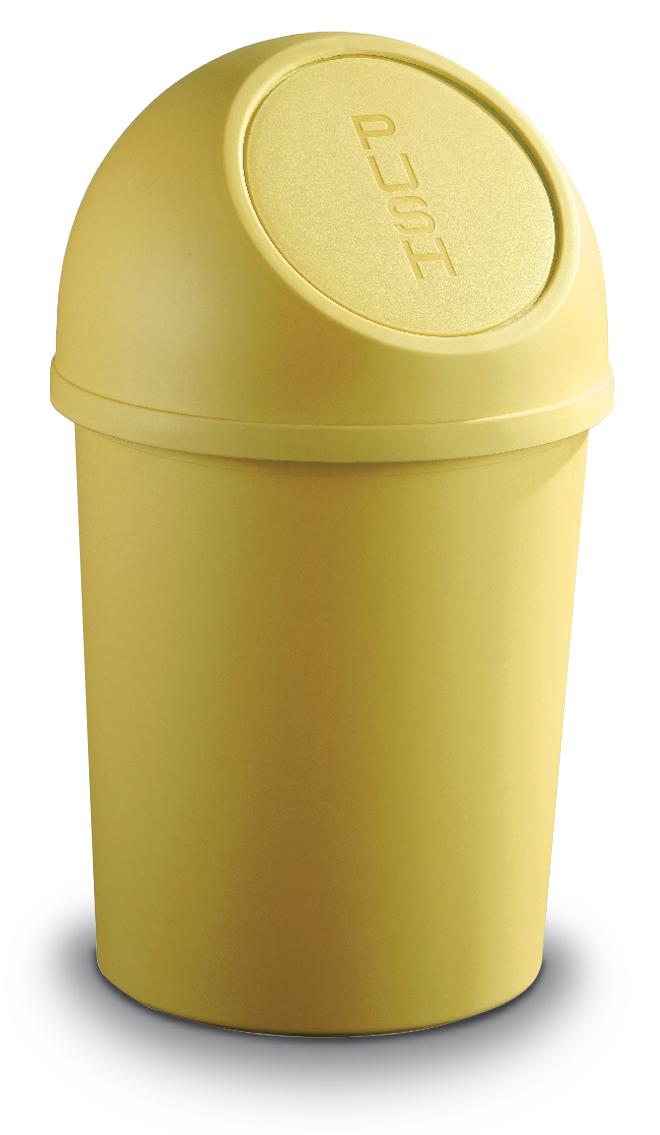 helit Push-Abfallbehälter, 6 l, gelb Standard 1 ZOOM