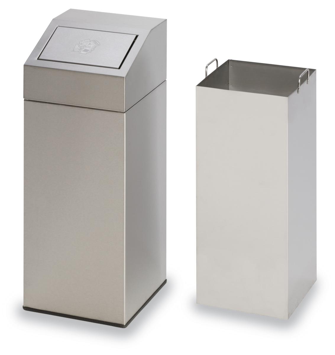 Edelstahl-Abfallbehälter mit Einwurfklappe, 45 l Standard 1 ZOOM