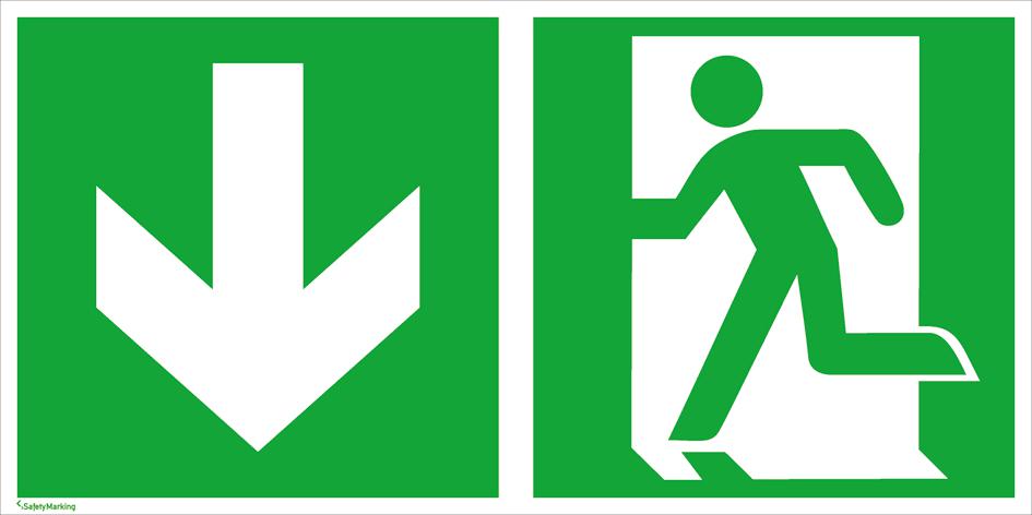 Fluchtwegschild SafetyMarking® Notausgang Standard 8 ZOOM