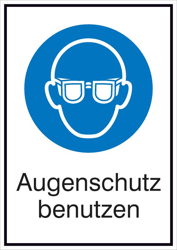 Gebotsschild Augenschutz benutzen, Aufkleber Standard 1 ZOOM