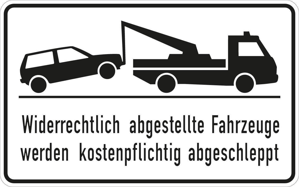 Halteverbotskombischild, Wandschild Standard 1 ZOOM